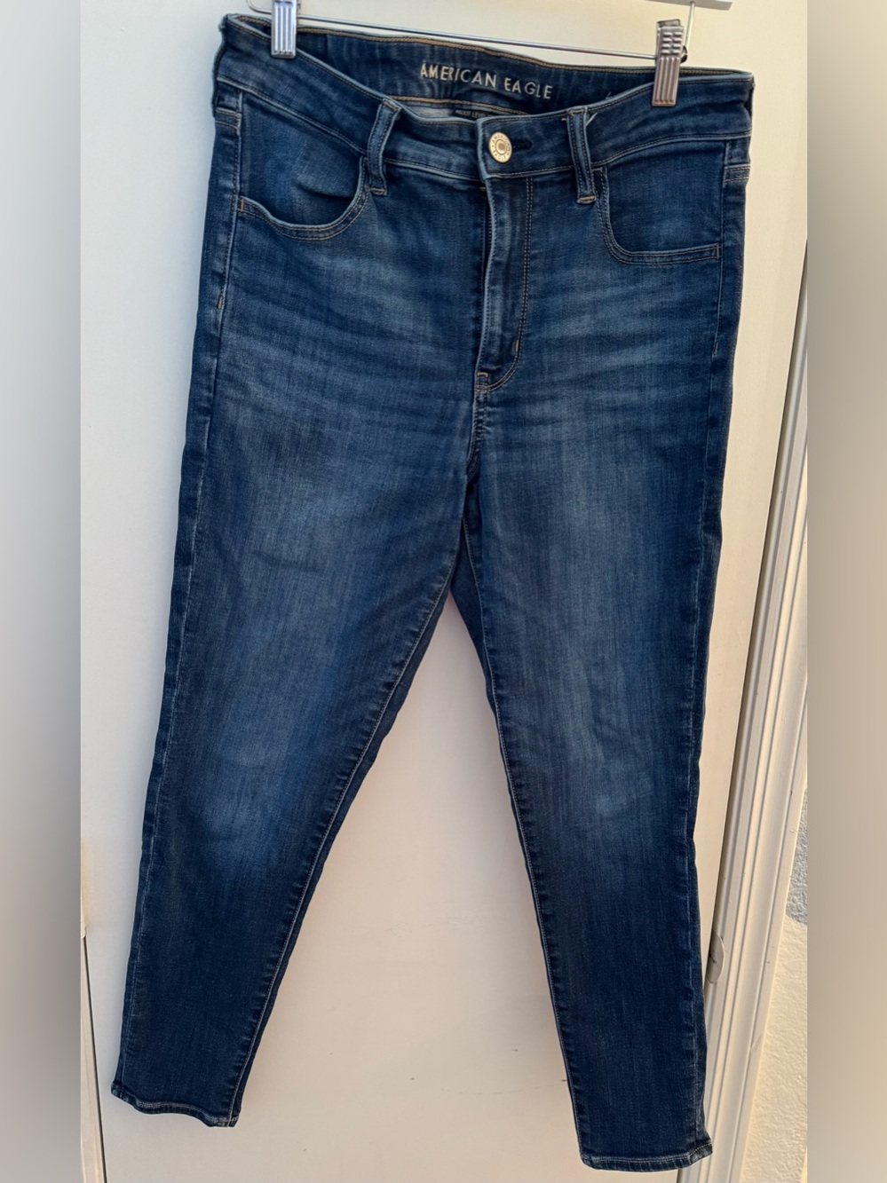 American Eagle Outfitters Dark Blue Stretch Skinny Jeans
